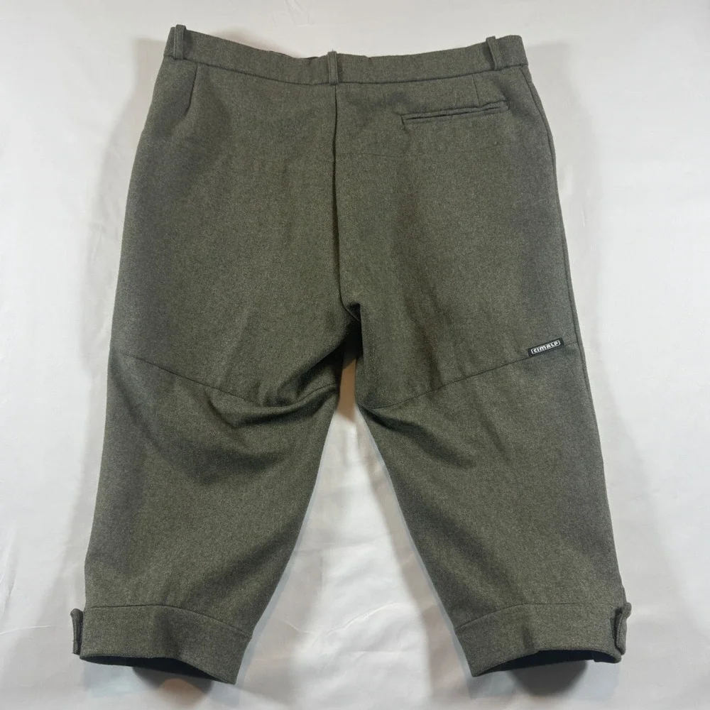 CIMALP Vintage Pantalons Men 34 Green Wool Blend Alpine Hiking Breeches Knickers